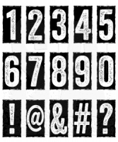 NUMBER BLOCKS cling mount stamp set - Stämpelset med sifferblockstämplar från Tim Holtz Stamper's Anonymous