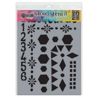 Number frame LARGE stencil from Dylusions Ranger ink