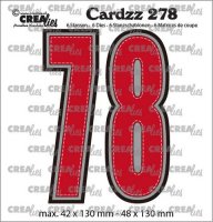Numbers 7 en 8 CLCZ278 die set - Stansmallar med stora siffror 7 och 8 från CreaLies 4,2x13 cm - 4,8x13 cm