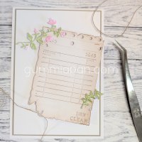 OLD DRY CLEANING RECEIPT from Gummiapan ca 70,5 x 10,5 mm
