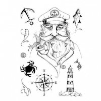 Old salt seaman clear stamp set - Stämpelset med en sjöman från Creative Expressions ca 15*20 cm
