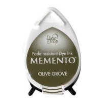 Olive grove green dew drop ink - Grön stämpeldyna från Memento