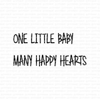 One little baby many happy hearts rubber stamp from Gummiapan 2,5*1,1 cm