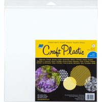 Opaque white craft plastic sheets 12x12 - 4 st vita plastark för mixed media från Grafix 30x30 cm