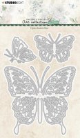 Open butterflies Cutting Die JMA Essentials nr.204 - Fjärilstansmallar från Studio Light 9,8x13,8 cm
