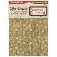 ORIENTAL GARDEN rice paper pack - Rispapper med Asientema från Stamperia A6