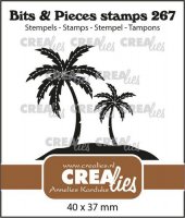 Palmtree clear stamp set from CreaLies 4x3,7 cm