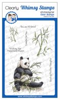 Panda bamboo clear stamp set - Stämpelset med asiatiskt tema från Whimsy Stamps 10x15 cm