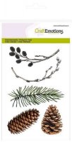 Pine branch, willow catkins clear stamp set - Stämpelset med kvistar m m från Craft Emotions A6