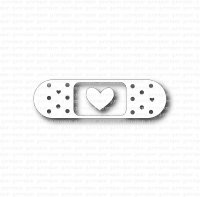 Plåster med hjärta (band aid with heart die set) - Stansmallar från Gummiapan 5,8x1,6 + 1,2x1 cm