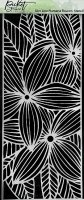 Plumeria Flowers 4x10 Inch slimline stencil - Schablon med blommor från Picket fence studios 10x20 cm