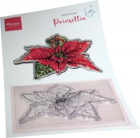POINSETTIA stamp and die set - Stämpel och stansmall med julstjärnablomma från Marianne Design