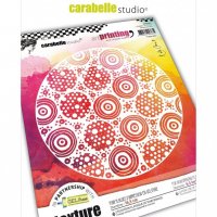Polka dots circle printing plate - Rund tryckplatta med cirklar från Carabelle Studio 16,5 cm i diameter