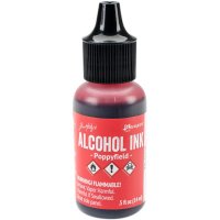 Poppyfield alcohol ink - Röd alco-ink från Ranger ink