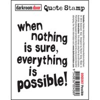 FÖRBESTÄLLNING - Possible rubber stamp - Stämpel om möjligheter från Darkroom Door 8,4*5,9 cm