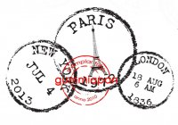 Frankering New York Paris London - Stämpel från Gummiapan poststämplar