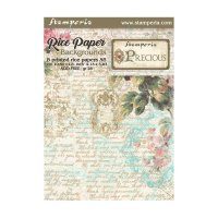 Precious A6 Rice Paper Backgrounds (8pcs) A6 - Rispapper från Stamperia
