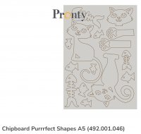 CATS Chipboard Purrrfect Shapes - Kattdekorationer från Pronty A5