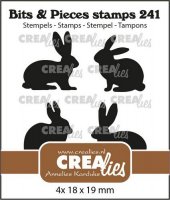 Rabbit silhouette clear stamp set 241 from CreaLies