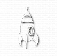 Raket 10 st stansmallar från Gummiapan - ca 4,1x8,8 cm
