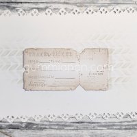 RESEBILJETTstansmall från Gummiapan ca 70,5 x 35,5 mm