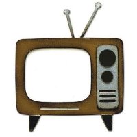 Retro TV bigz die - Tjock stansmall med teve från Tim Holtz Sizzix
