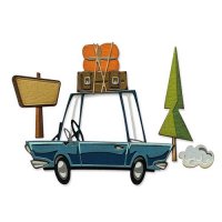 ROAD TRIP COLORIZE car scene vacation travel die set from Tim Holtz Sizzix