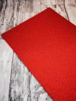 röd, rött, glitter, mossgummi, skumgummi, dekorgummi