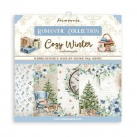 Romantic Cozy Winter 12x12 Inch Paper Pack - Mönsterpapper med vintertema från Stamperia 30x30 cm