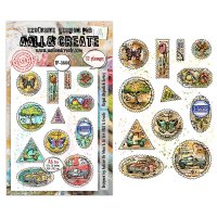 ROYAL DISPATCH SERIES postage stamp clear stamp set - Stämpelset med frimärken från AALL & Create A6