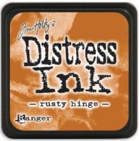 Rusty hinge distress ink - Liten rostorange stämpeldyna från Tim Holtz / Ranger ink