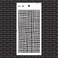 Rutnät grid-schablon stencil 56 från Gummiapan 10x21 cm