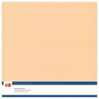 SALMON Linen Cardstock 30,5x30,5 cm (10pcs) - Laxrosa papper från Card Deco
