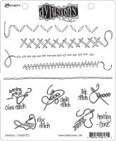 SAMPLER STITCH handy crafts rubber stamp set from Dylusions Ranger ink