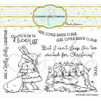 Santa bunny Christmas clear stamp set from Anita Jeram Colorado Craft Company 10x15 cm