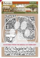 Savana zebra texture rubber stamp from Stamperia 14x18 cm
