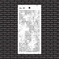 DOTS stencil 87 Schablon med prickar från Gummiapan 10x21 cm