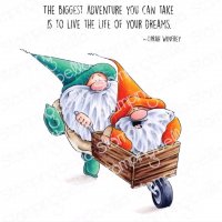 Adventure gnome stamp - Stämpel med vätte från Stamping Bella