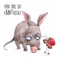 Oddball aardwark and ant stamp - Stämpel från Stamping Bella