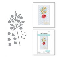 Sealed Flowers Etched Dies - Stansmallar med blad och blommor från Spellbinders