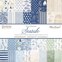SEASIDE paper pack 6x6 - Mönsterpapper med havstema från Maja Design 15x15 cm