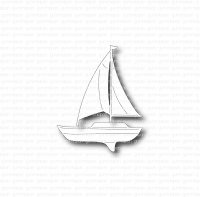 Segelbåt - Stansmall från Gummiapan 4,15x5,05 cm