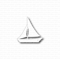 Segelbåt - Stansmall från Gummiapan 3,2x2,6 cm