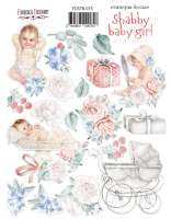 Shabby baby girl stickers from Fabrika Decoru