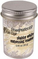 fran-tage, embossing, pulver, powder, shabby white, stampendous