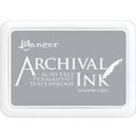 Shadow grey archival ink - Pernament ljusgrå stämpeldyna från Ranger