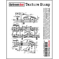 FÖRBESTÄLLLNING - Sheet music rubber stamp - Stämpel med musik noter från Darkroom Door 8,2*5,9 cm