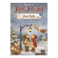 SILENT NIGHT junk journal stickers, backgrounds, cut-outs - Dekorationer med jultema från Stamperia A4