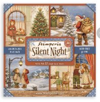 SILENT NIGHT maxi pad single face sheets 8x8 from Stamperia 20x20 cm