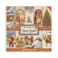SILENT NIGHT paper pack - Mönsterpapper med jultema från Stamperia 30x30 cm